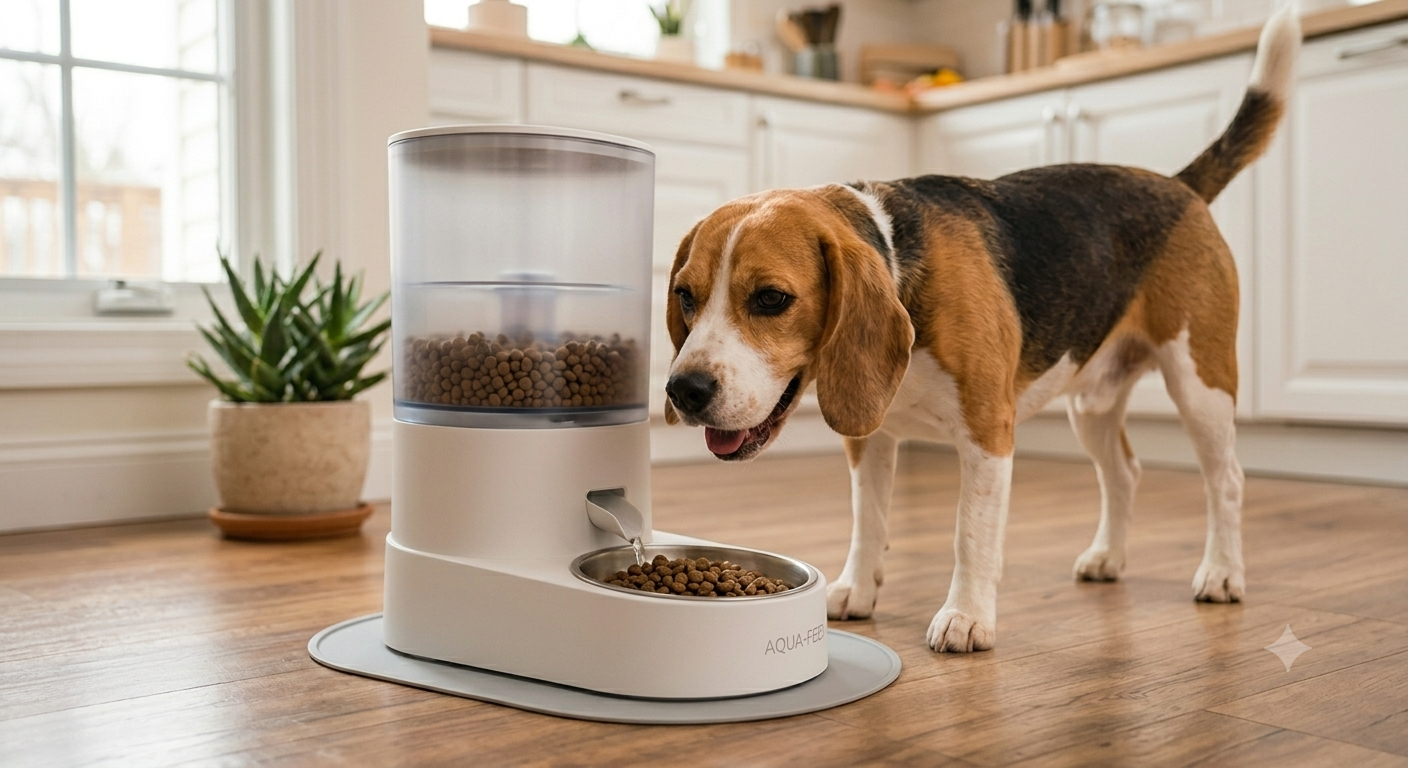 AQUA-FEED™ Smart Pet Feeder – Healthy Meals, Scheduled by App